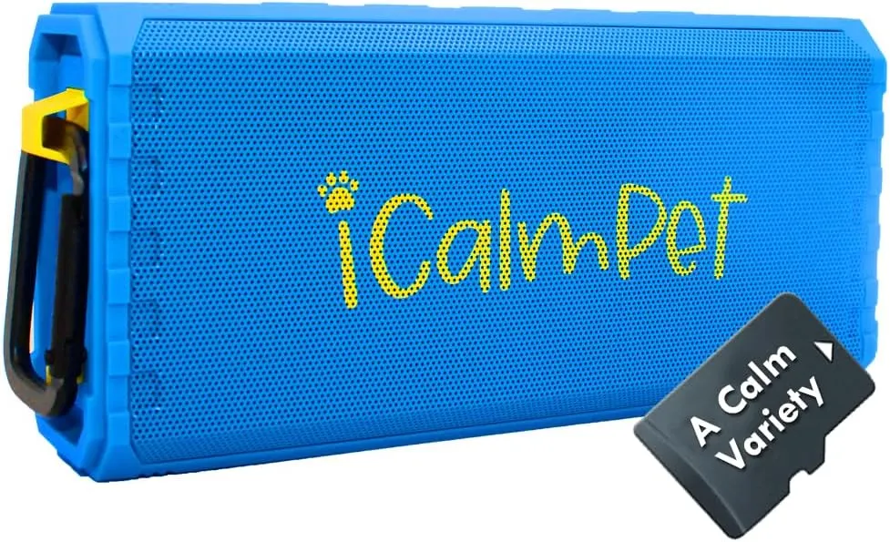 A Calm Variety | iCalmPet Ruff 'n Ready Portable Speaker with 3-hr MicroSD Dog Calming Classical and Reggae Music