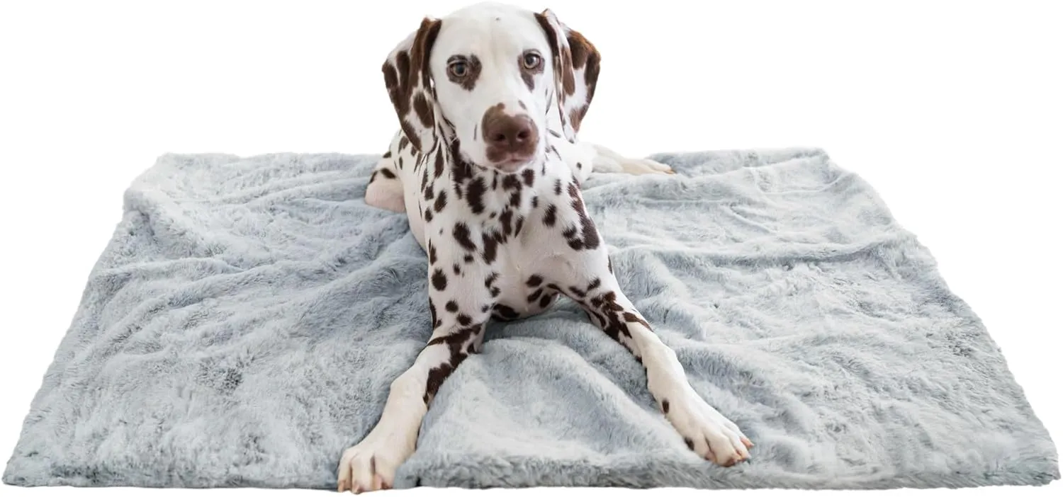 Best Friends by Sheri Reversible SnuggleSoft Calming Dog Blanket  Ultra Soft Faux Fur Pet Throw, Anxiety-Relief, Lightweight Warm Bed Cover for Dogs and Cats, Machine Washable, Gray, 30" x 40"