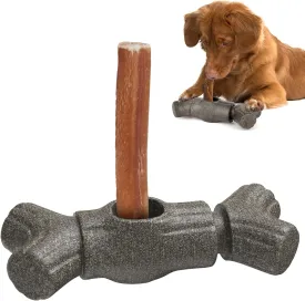 Bully Stick Holder for Dogs,Interactive Dog Bone Holder Safety Device to Prevent Choking Fits Various Bully Sticks, Bone Shape,Dog Chew
