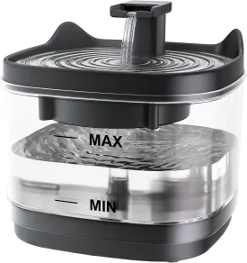 Cat Water Drinking Fountain 75oz - Ultra Quiet Pet Water Dispenser with Isolated Pump, 4-Stage Filtration (2 Filters), Flowing Water for Cats & Small Dogs, Fountain and Stream Modes