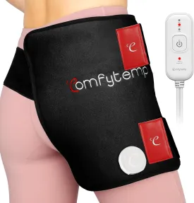 Comfytemp Hip Heating Pad for Hip/Sciatica Pain Relief,Hip Brace, Fathers Day Dad Gifts Birthday Gift for Women, Lower Back/Thigh/Buttock Electric Heat Pad, Hot Physical Therapy(S/M)