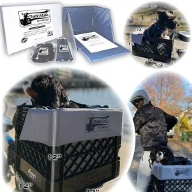 DIY Bike Dog Carrier Package - Padded Liner (2 Sizes in One)   4 Point Safety Harness & Crate Fasteners - For Pets 20lb  - Safe Pet Bicycle Travel