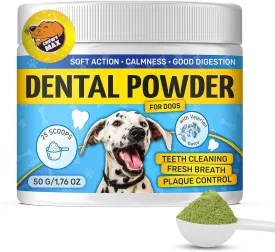 Dog Breath Freshener with Probiotics | Dog Dental Powder | Teeth Cleaning with Valerian Flavor | Suitable for All Breeds | 50 G