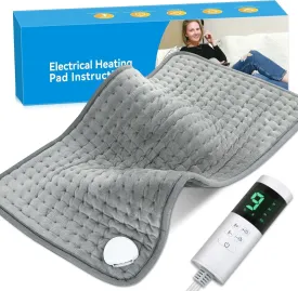 Electric Heating Pad for Back Pain Relief, Heating Pad for Period Cramps Neck and Shoulder,Knee,Arms,Legs, Auto Shut Off Moist Heat Machine Washable Gift for Women Men and Mom Dad-12x24
