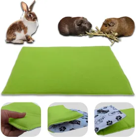 Fleece Playground for Guinea Pig and Rabbit - All in One, It's a Blanket, a Giant Tunnel, a House, a Cushion and a Bed - 23.6 x 19.7 in - Green