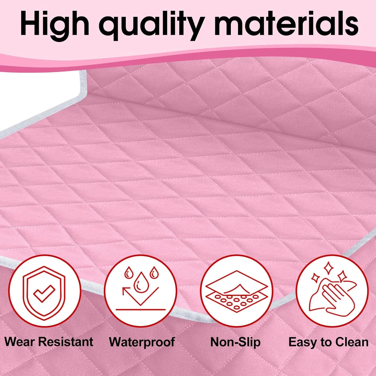 Front Dog Seat Cover, Waterproof Car Seat Covers for Dogs Nonslip Scratch-Proof Dog Seat Cover Front Seat Cover for SUV, Trucks & Cars - S, Pink/Grey