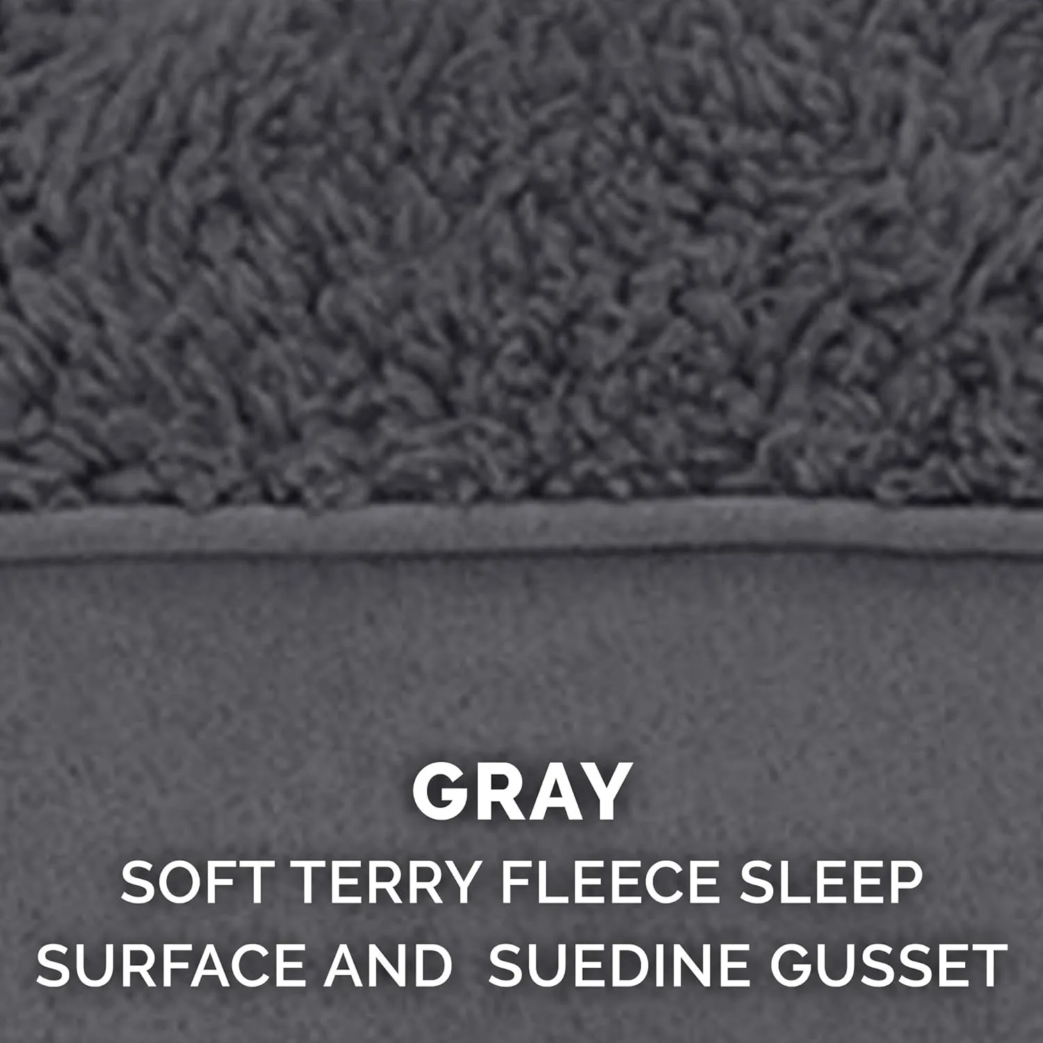 Furhaven Cooling Gel Dog Bed for Large/Medium Dogs w/ Removable Washable Cover, For Dogs Up to 55 lbs - Terry & Suede Mattress - Gray, Large