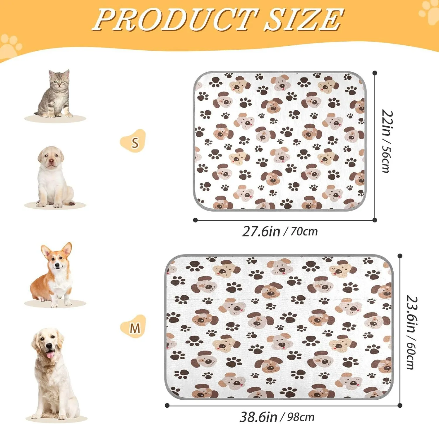 JSTEL Dog Cooling Pad Ice Silk Cooling Mat Washable Pet Cooling Mat Folding Summer Sleeping Mat 23.6x38.6 inch, Non-Toxic Gel, No Water or Electricity Needed for This Dog Cooling Pad,8