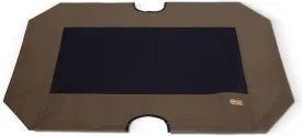 K&H Pet Products Original Pet Cot Replacement Cover (Cot Sold Separately) Chocolate/Black Mesh X-Large 50 X 32 Inches