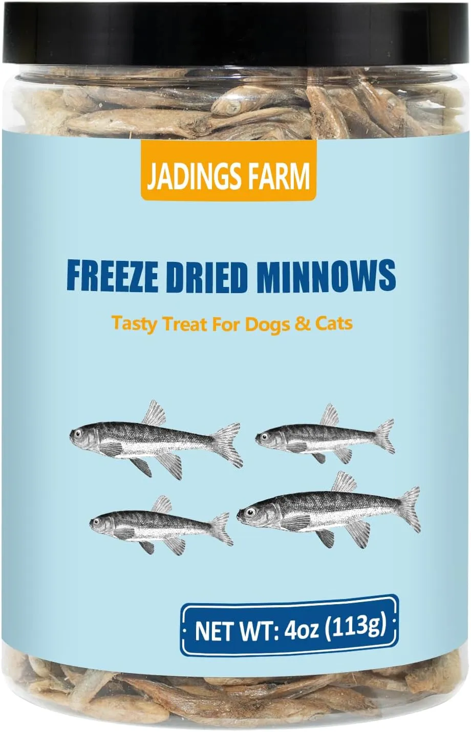 Minnows - 4 oz Freeze Dried - 100% Natural Premium Cat Treat, Dog Treat - Freeze Dried Minnows for Cats - Freeze Dried Minnows for Dogs (4 OZ)