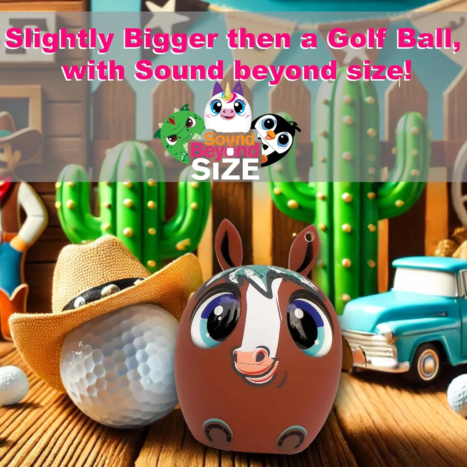 My Audio Pet Horse Mini Bluetooth Speaker for All Ages - True Wireless Stereo Your Portable Symphony for On-The-Go Sonic Bliss! Powerful Rich Room-Filling Sound (Giddy Up Groove)