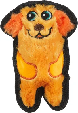 Outward Hound Durablez Minis Stuffing-Free Squeaky Interactive Dog Toy, Tough Plush, Dog, Orange, XS
