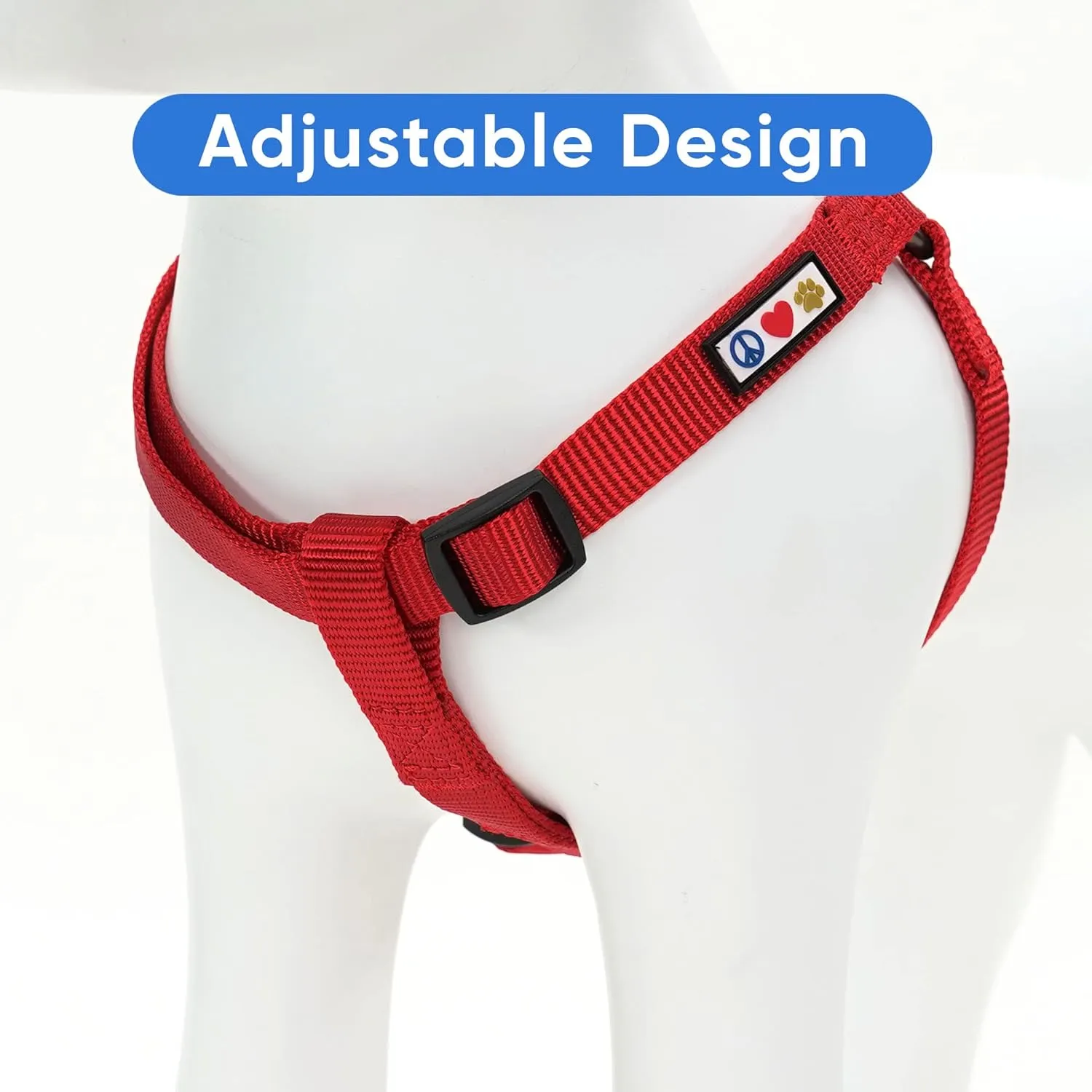 Pawtitas Solid Color Step in Dog Harness or Vest Harness Dog Training Walking of Your Puppy Harness Small Dog Harness Red Dog Harness