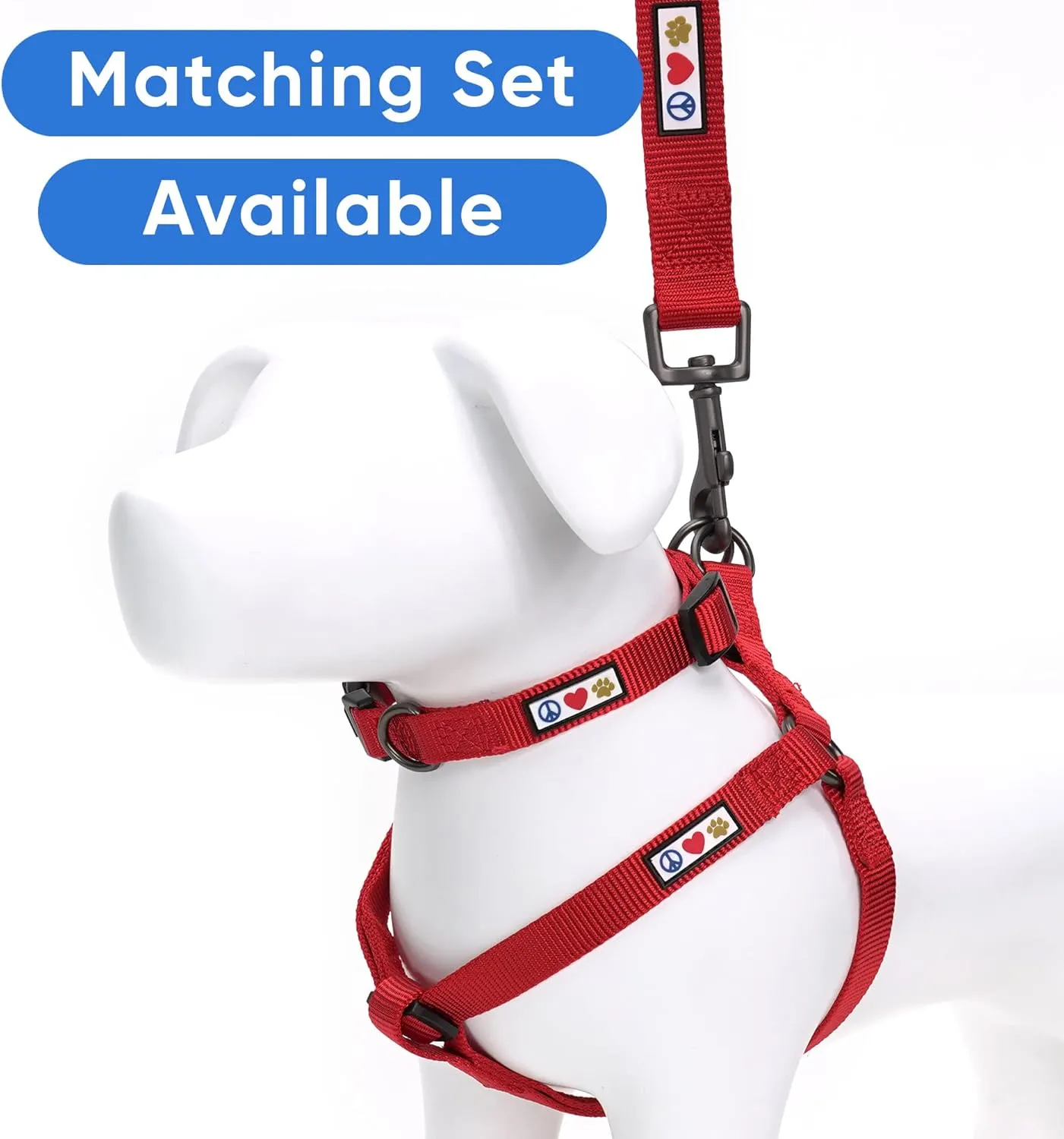 Pawtitas Solid Color Step in Dog Harness or Vest Harness Dog Training Walking of Your Puppy Harness Small Dog Harness Red Dog Harness