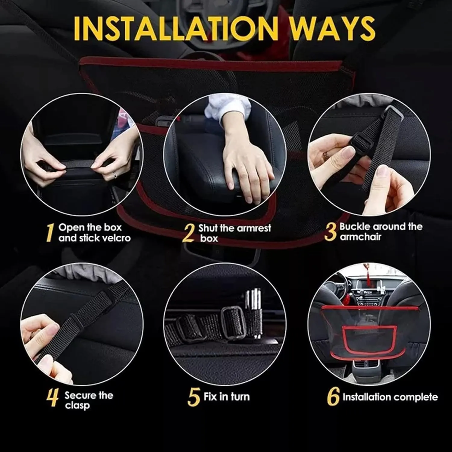 Purse Holder for Car - Net Pocket Handbag Holder - Car Storage Organizer Between Front Seats - Car Accessories, Automotive Consoles & Organizers