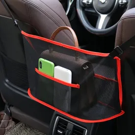 Purse Holder for Car - Net Pocket Handbag Holder - Car Storage Organizer Between Front Seats - Car Accessories, Automotive Consoles & Organizers