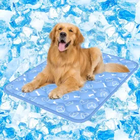 Rywell Dog Cooling Mat 2.0,44 * 32 Thicken Cooling Mat for Extra Large Dog, Internal Waterproof& Endothermic Color Changing Arc-Chill Cool Fiber(QMAX>0.5) for Pet in Summer, Washable, Non-Toxic
