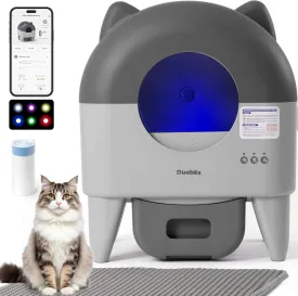 Self Cleaning Litter Box: Extra Large Automatic Litter Box Self-Cleaning for Multiple Cats - APP Control with Smart Sensors - Safety Protection - Odor-Free - Low Noise