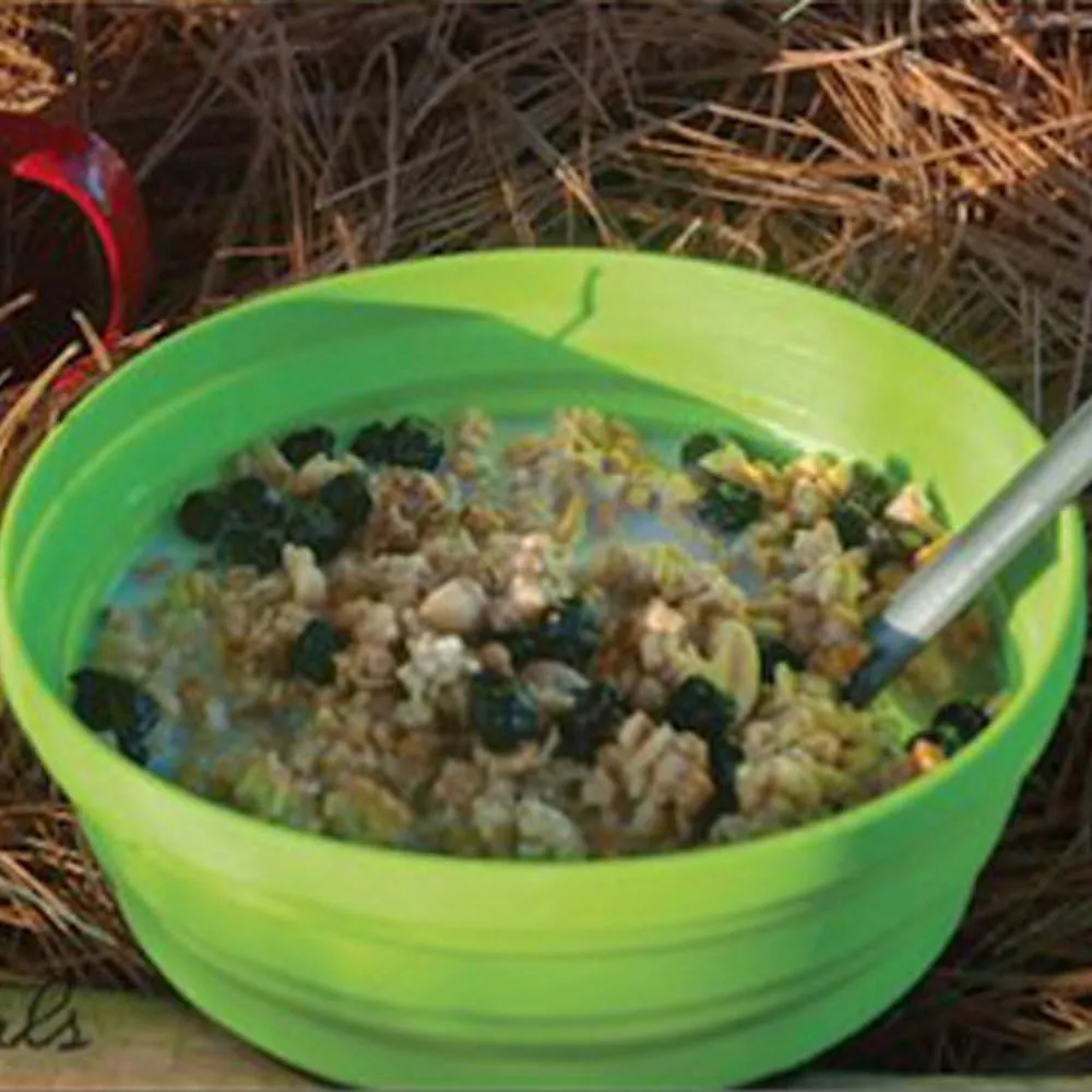 Silicone Expandable Collapsible Bowl for Travel Camping Hiking (Green(S))