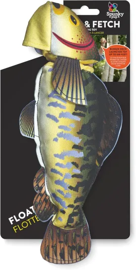 Spunky Pup Fly & Fetch Dog Toy - Durable, Floating, Interactive Bungee Launcher for Fetch and Water Play, Plush Fish