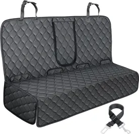 URPOWER Dog Car Seat Cover for Back Seat - Waterproof Dog Bench Cover Fits Middle Armrest for Full Size SUVs & Trucks, Nonslip Backseat Protector for Pets and Kids