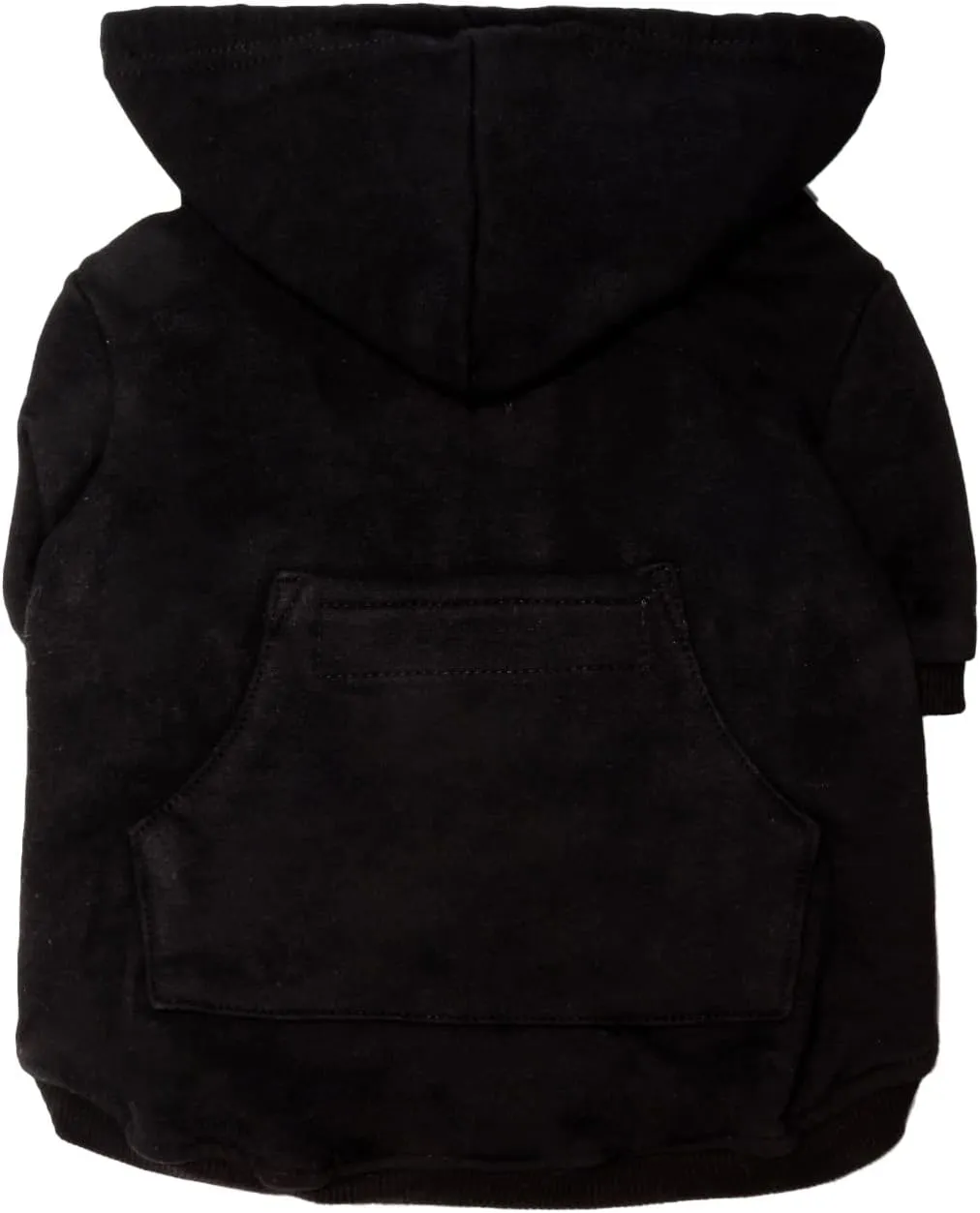 Zip Up Adventure Dog Hoodie with Hook & Loop Pockets and Adjustable Drawstring Hood - XXS to XXL - Multiple Colors - Comfortable & Versatile Dog Hoodies (Black, XS)